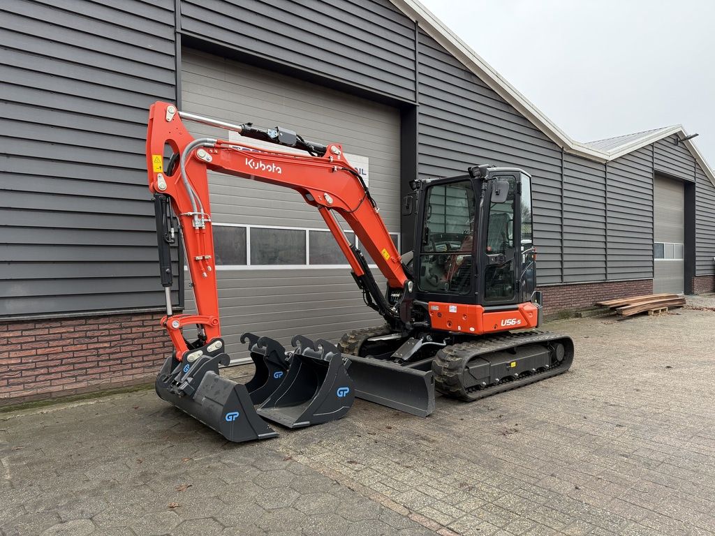 Kubota U56-5 minigraver NIEUW incl CW10 + 3 bakken