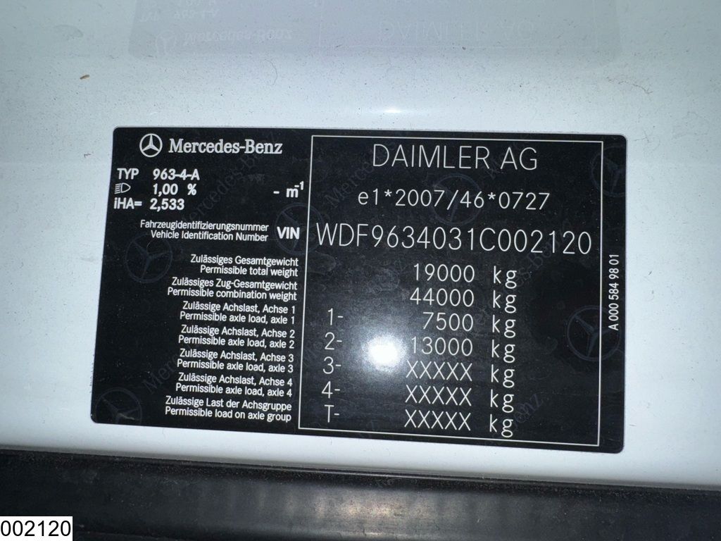 Mercedes Actros 1842 EURO 6, Standairco