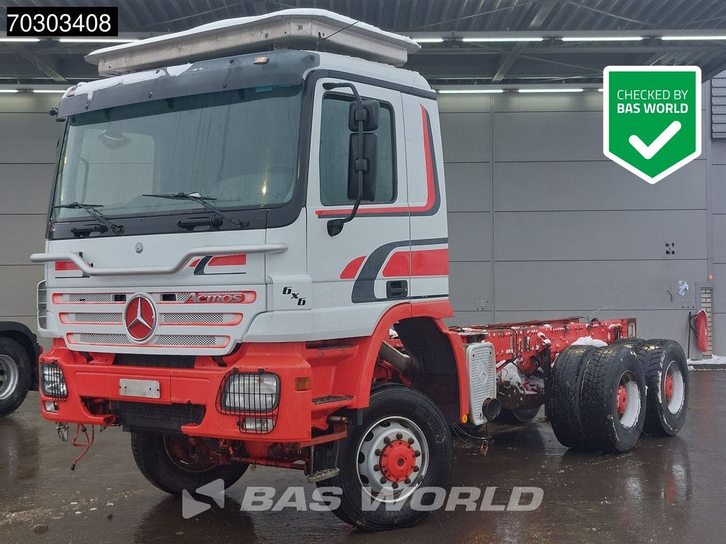 Mercedes Actros Actros 3346 6X6 6x6 chassis Big-Axle Steel suspension Semi Automatic Euro 3