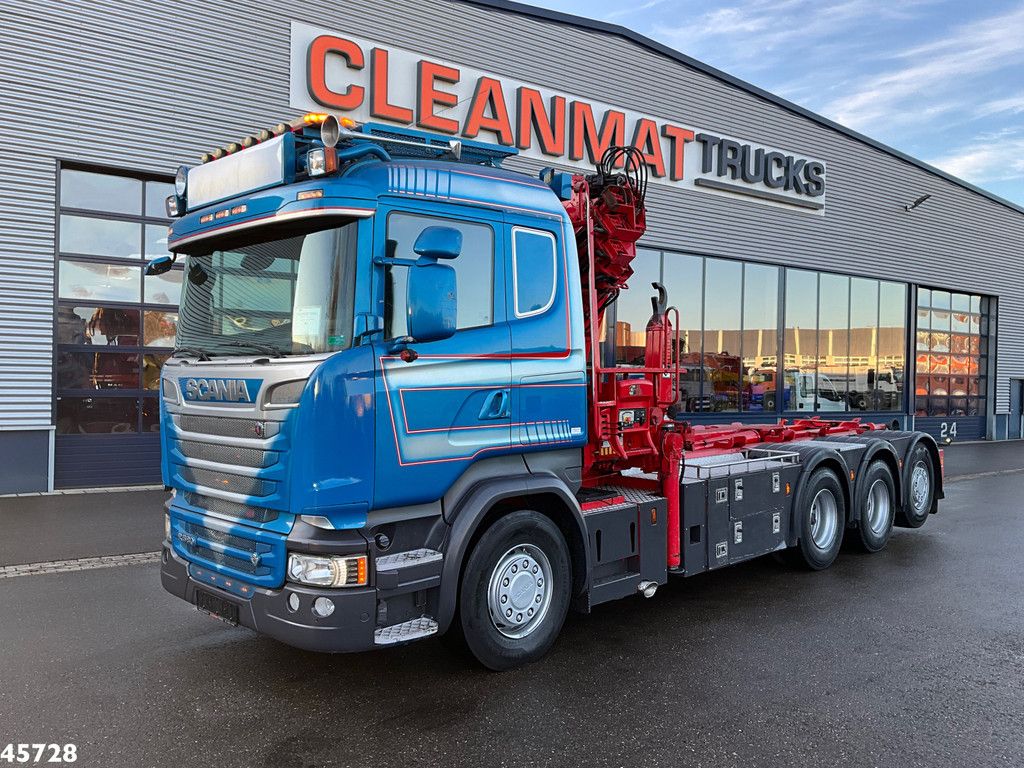 Scania R 580 8x4 Euro 6 Retarder Hiab 24 Tonmeter laadkraan