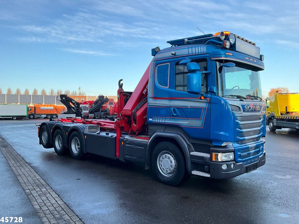 Scania R 580 8x4 Euro 6 Retarder Hiab 24 Tonmeter laadkraan