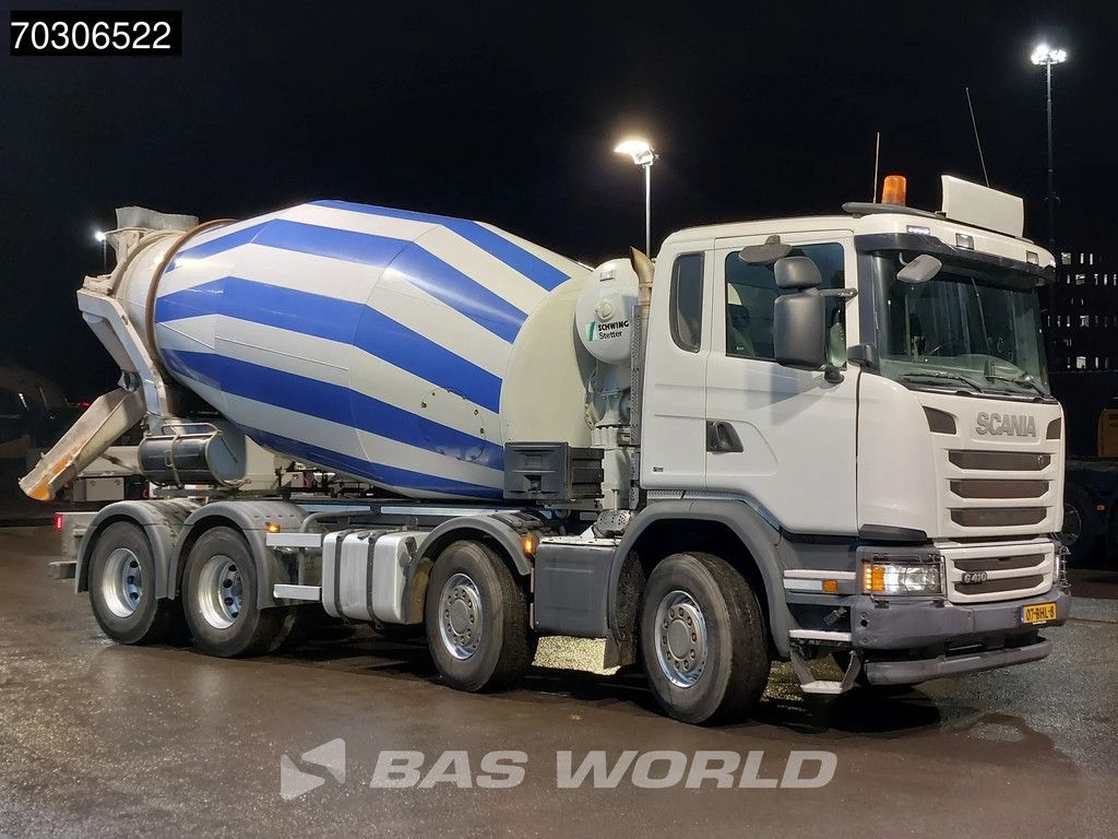 Scania G G410 8X4 NL-Truck 10m3 Schwing Stetter mixer Steel suspension Automatic Euro 6
