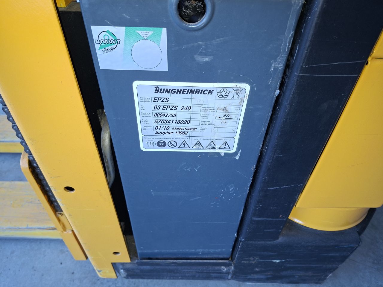 Elektrische stapelaar Jungheinrich EJC 16 2.8 m 1600 kg freelift