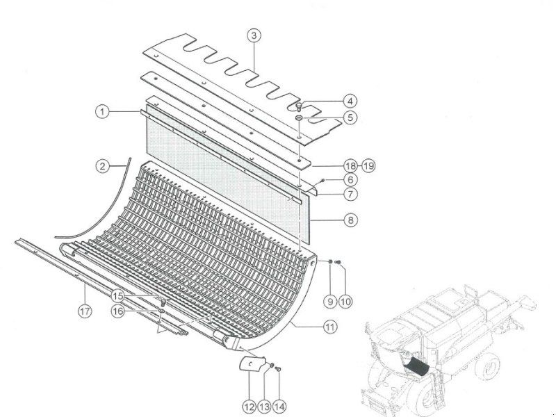 Claas Avero 240 160 3D, Dreschkorb & Dreschtrommel