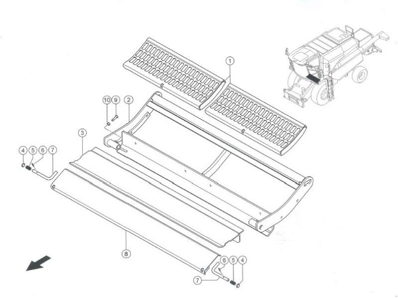 Claas Avero 240 160 3D, Dreschkorb & Dreschtrommel