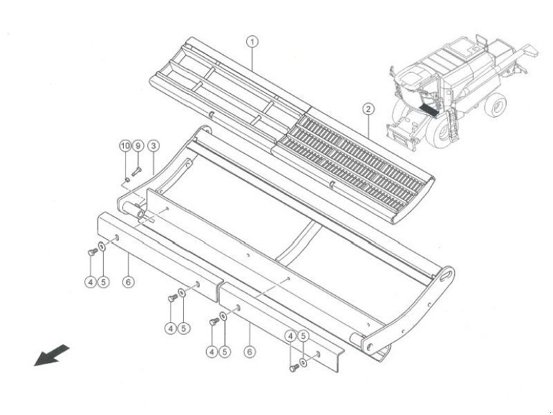 Claas Avero 240 160 3D, Dreschkorb & Dreschtrommel