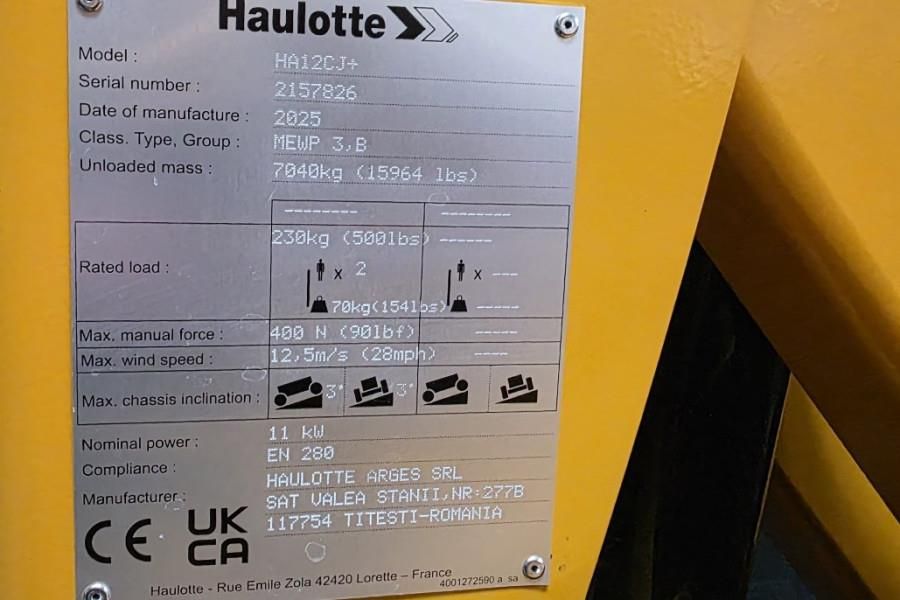 Haulotte HA12CJ+ Guarantee! Electric, 12 m Working Height,