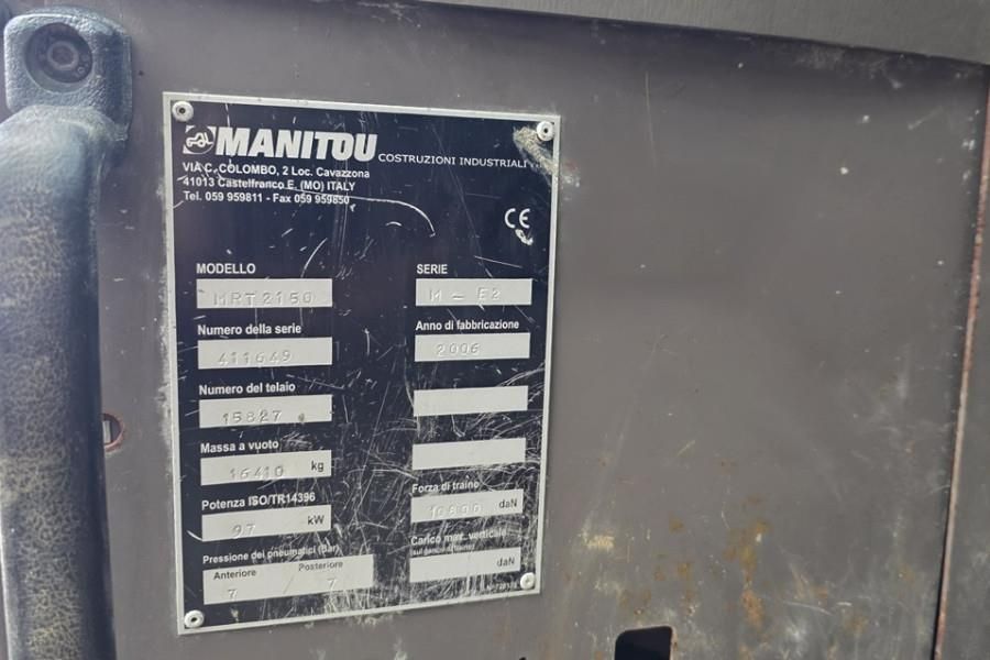 Manitou MRT2150 As-Is, Diesel, 4x4x4, 21m Lifitng Height,