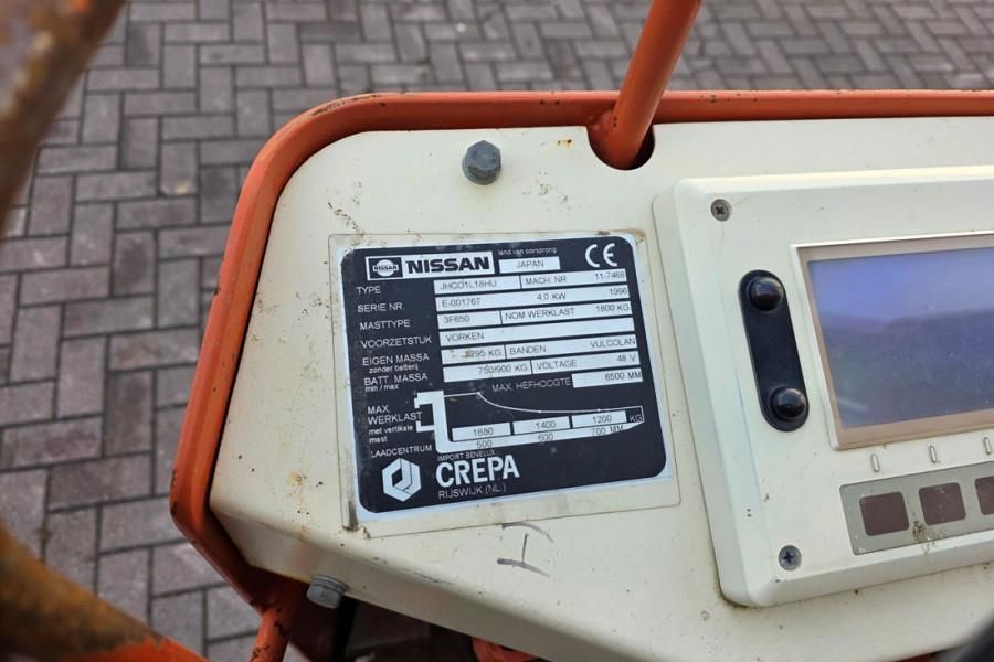 Nissan JHCO1L18HU As-Is, Electric, 6.50m Lifting Height,