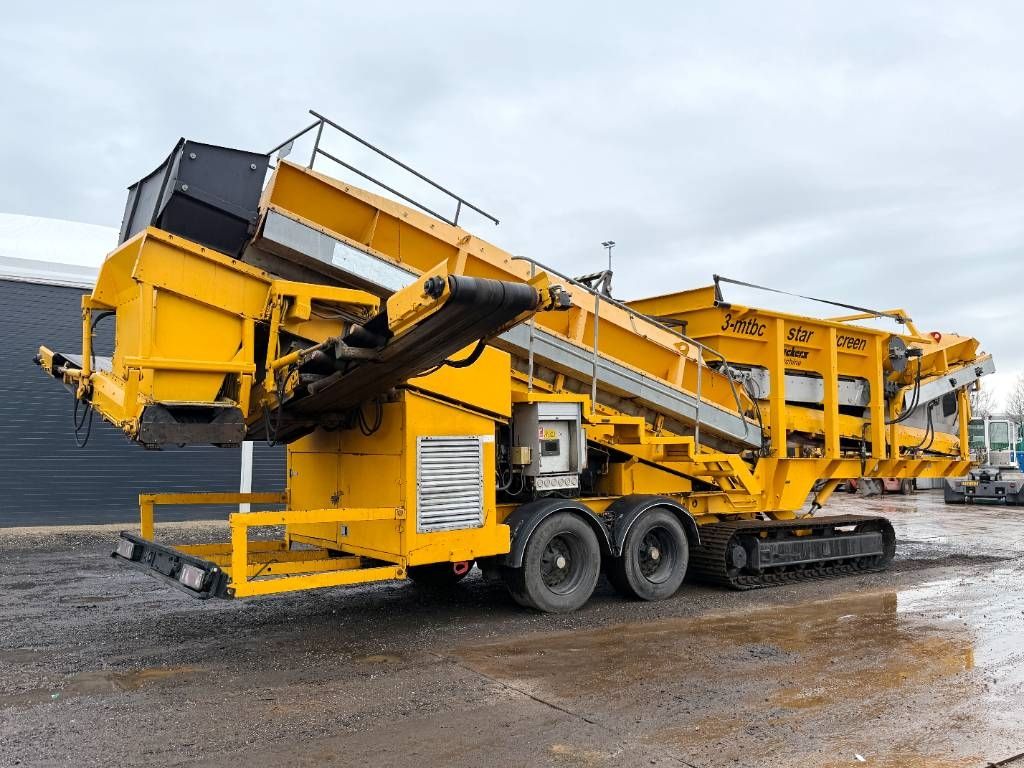 Backers 3-MTBC Trailer Star Screener - 2 Side Conveyors