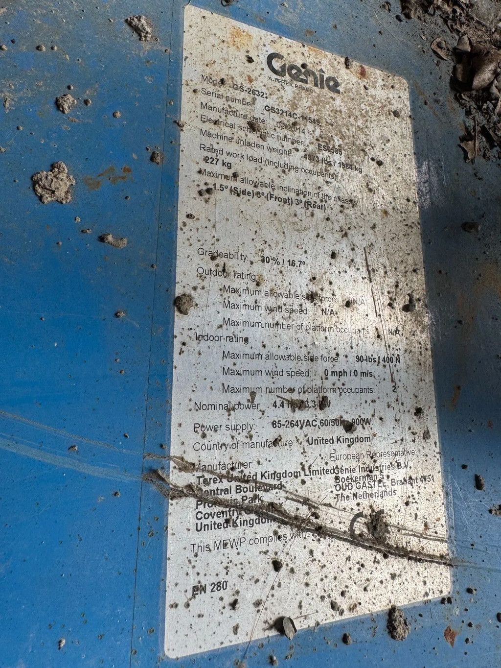 Genie GS2632 Hoogwerker Schaarhoogwerker