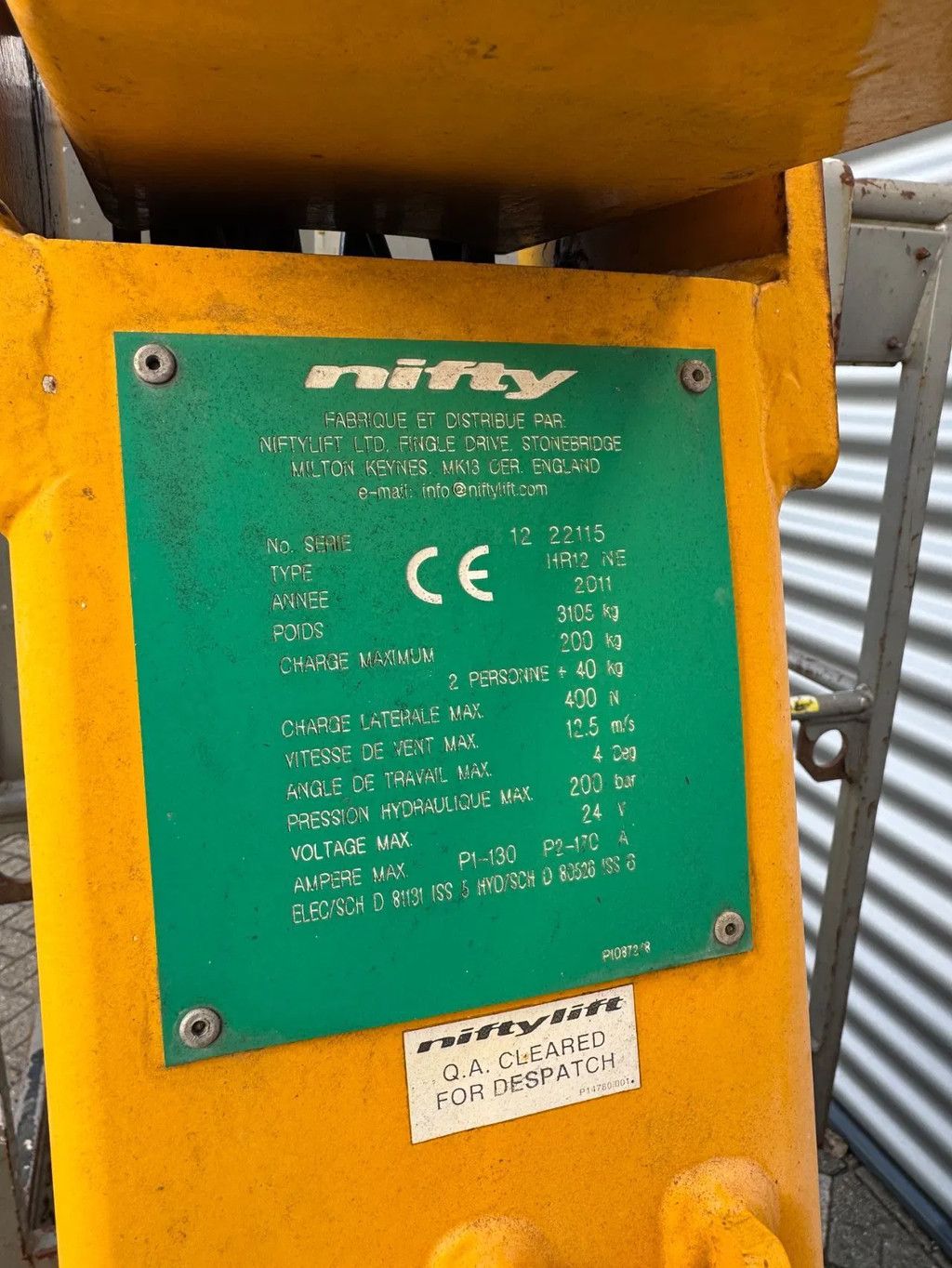 Niftylift HR12NE Hoogwerker Knikarmhoogwerker