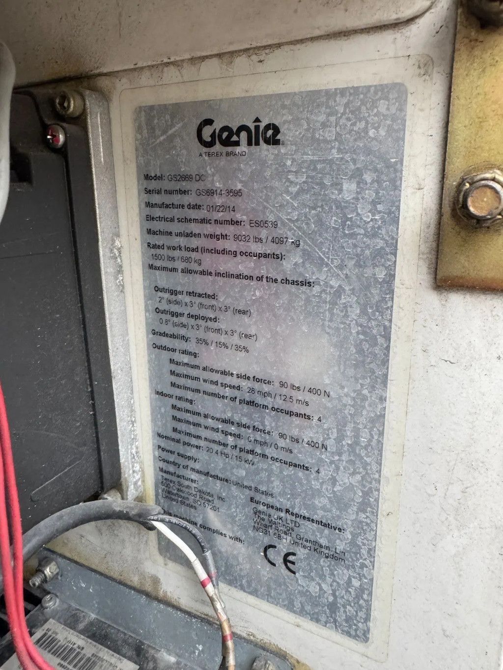 Genie GS2669DC Hoogwerker Schaarhoogwerker