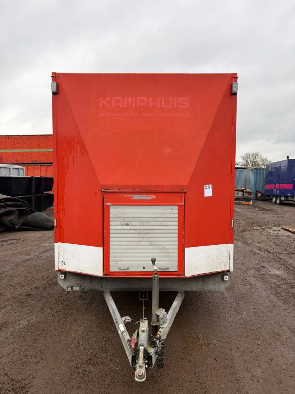 Overige decontaminatie aanhanger Peters