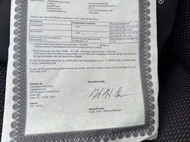 CAT 3016 Next Gen AIRCO SLP/SRT Minigraver NWST