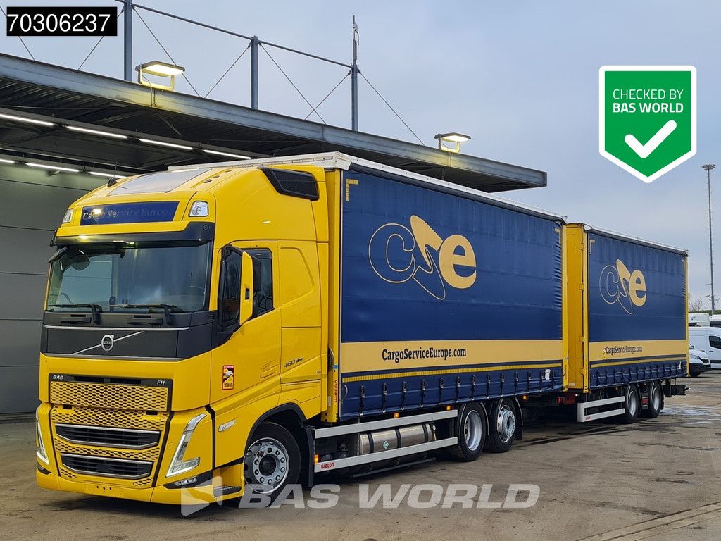 Volvo FH 460 6X2 Curtainsider Combi LNG Engine Sliding roof I-Park cool VEB+