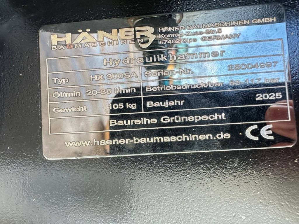 Hydraulic Demolition Hammer Häner HX300SA 2025 New