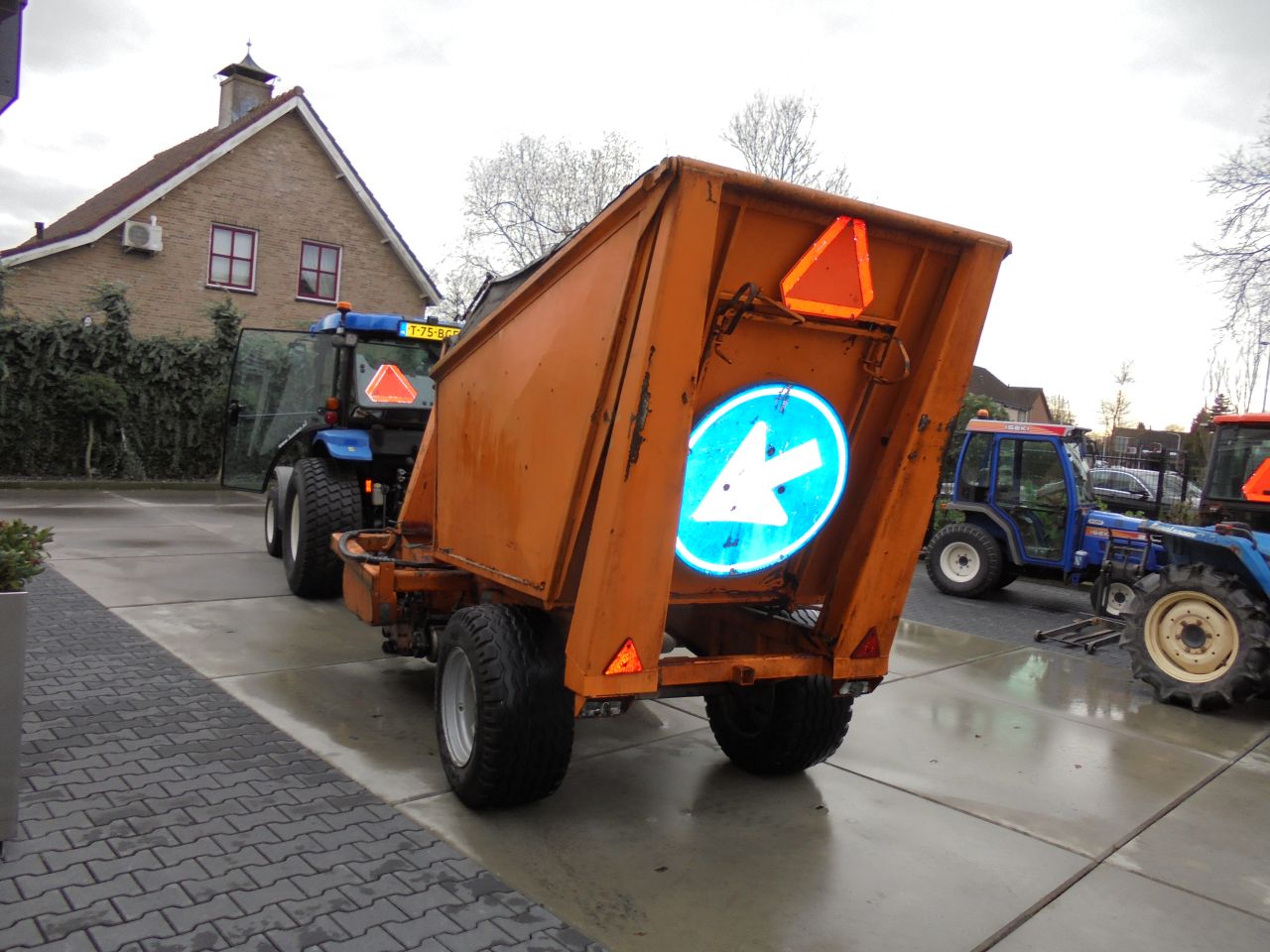 Spragelse maai laadwagen,klepelmaaier