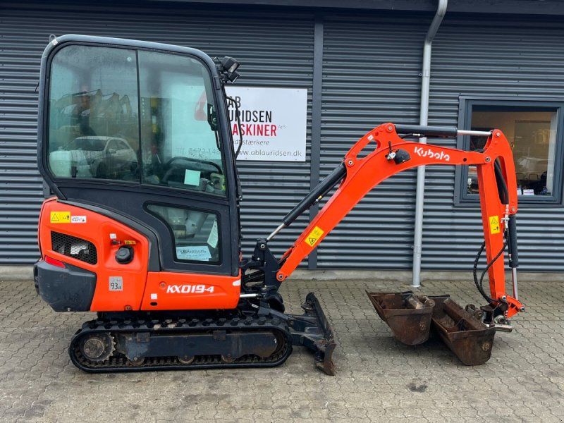 Kubota KX019-4 Tiltman med hydraulisk skovlskifte