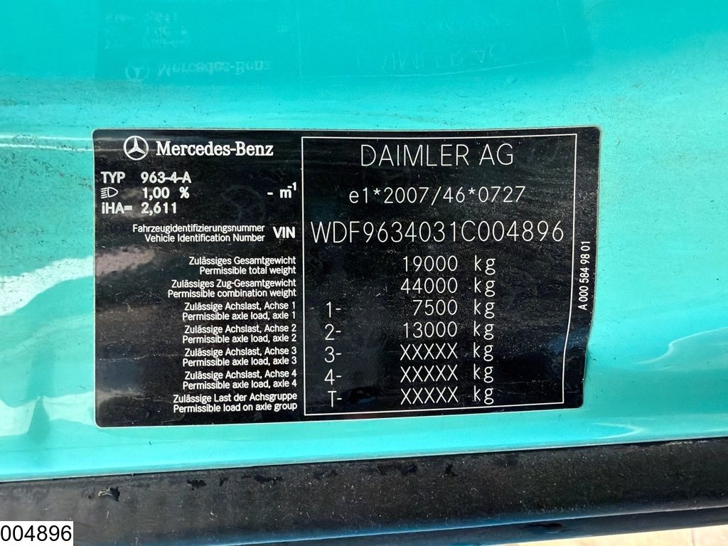 Mercedes Actros 1848 EURO 6, Retarder, Standairco