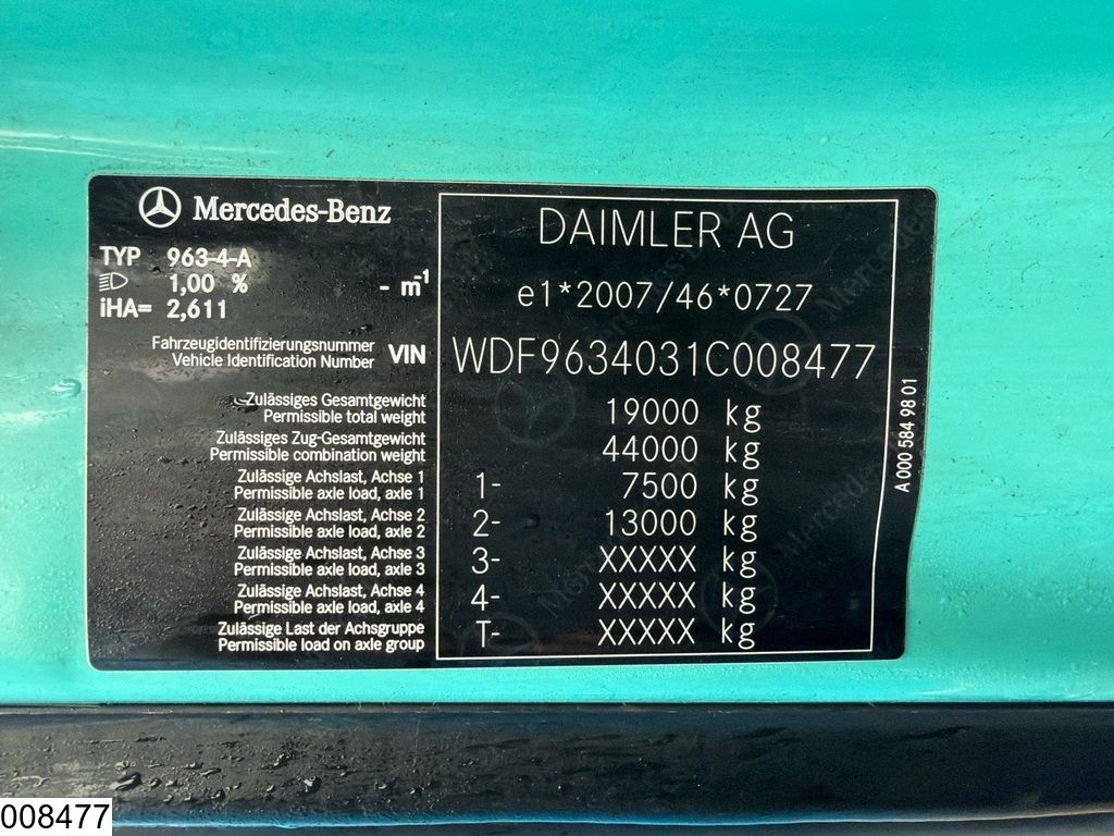 Mercedes Actros 1848 EURO 6, Retarder, Standairco