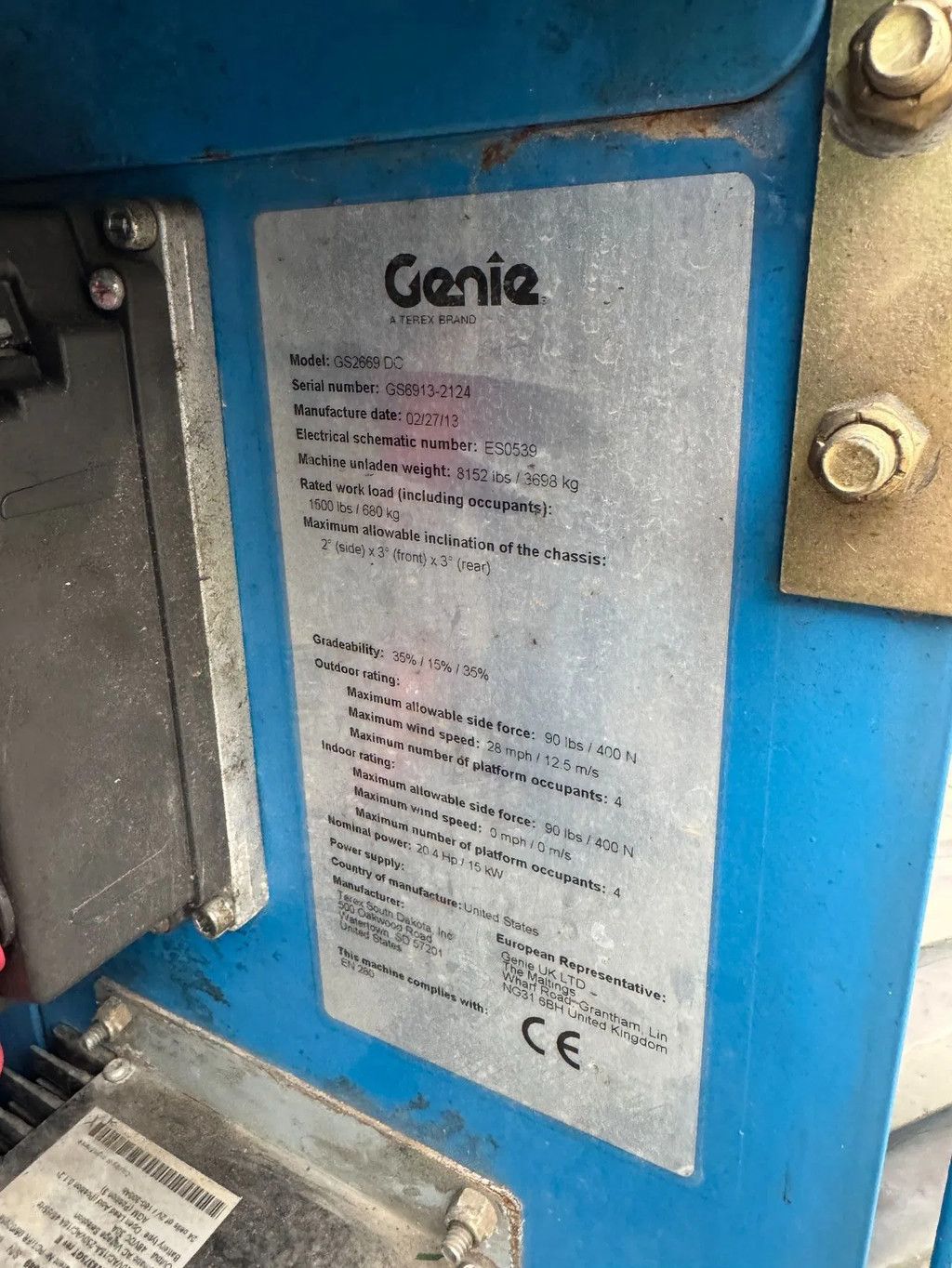 Genie GS2669DC Hoogwerker Schaarhoogwerker