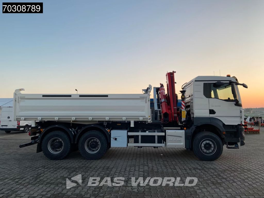 MAN TGS TGS 33.440 6X4 NEW! FASSI F235A.0.25 Kran Crane 11m3 3-way tipper Big-Axle Euro 6