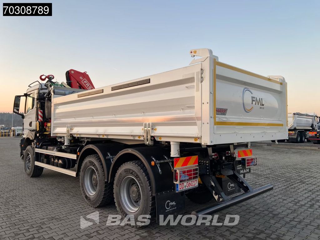 MAN TGS TGS 33.440 6X4 NEW! FASSI F235A.0.25 Kran Crane 11m3 3-way tipper Big-Axle Euro 6