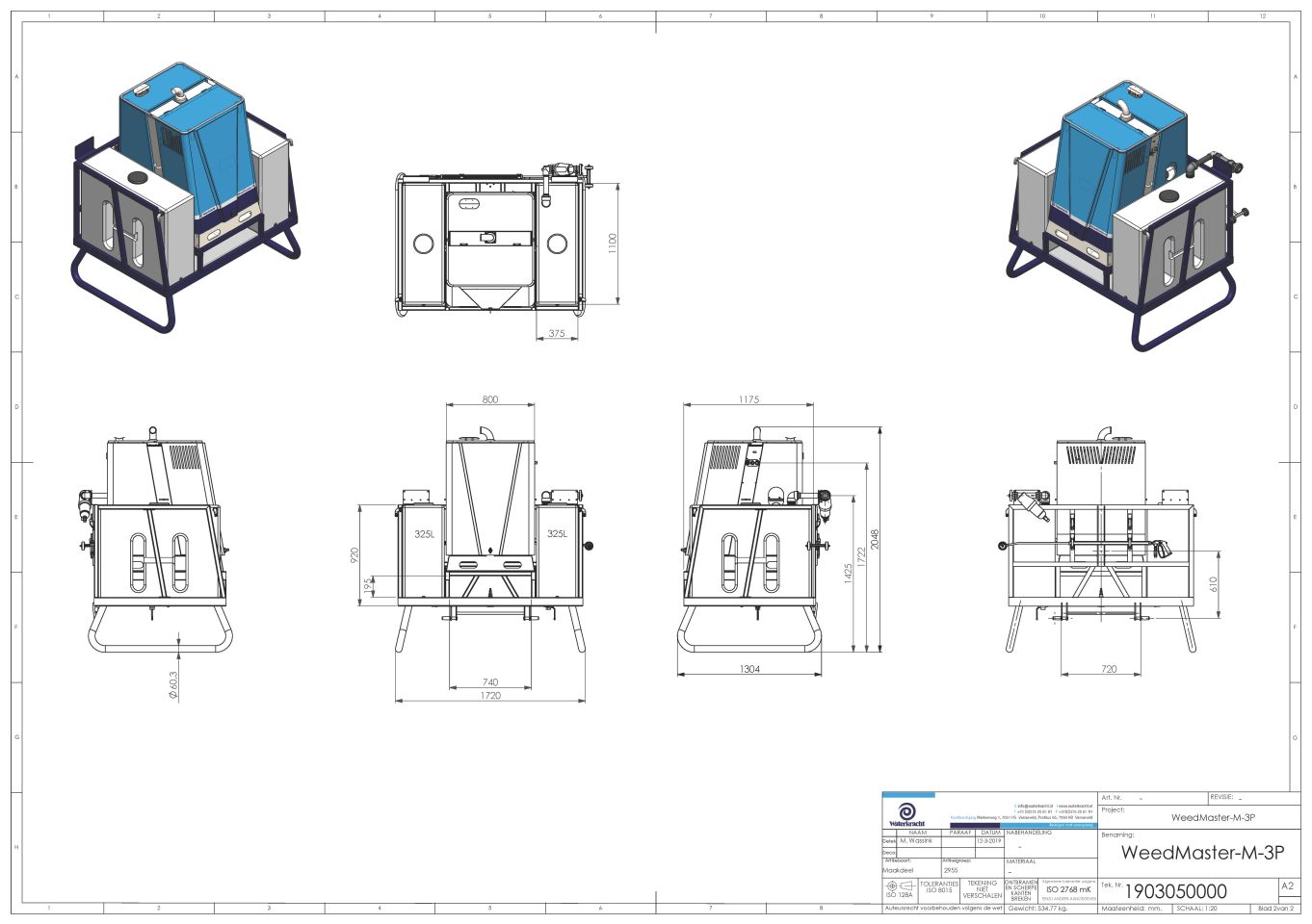 Weedmaster -eM van waterkracht 100% elektrisch
