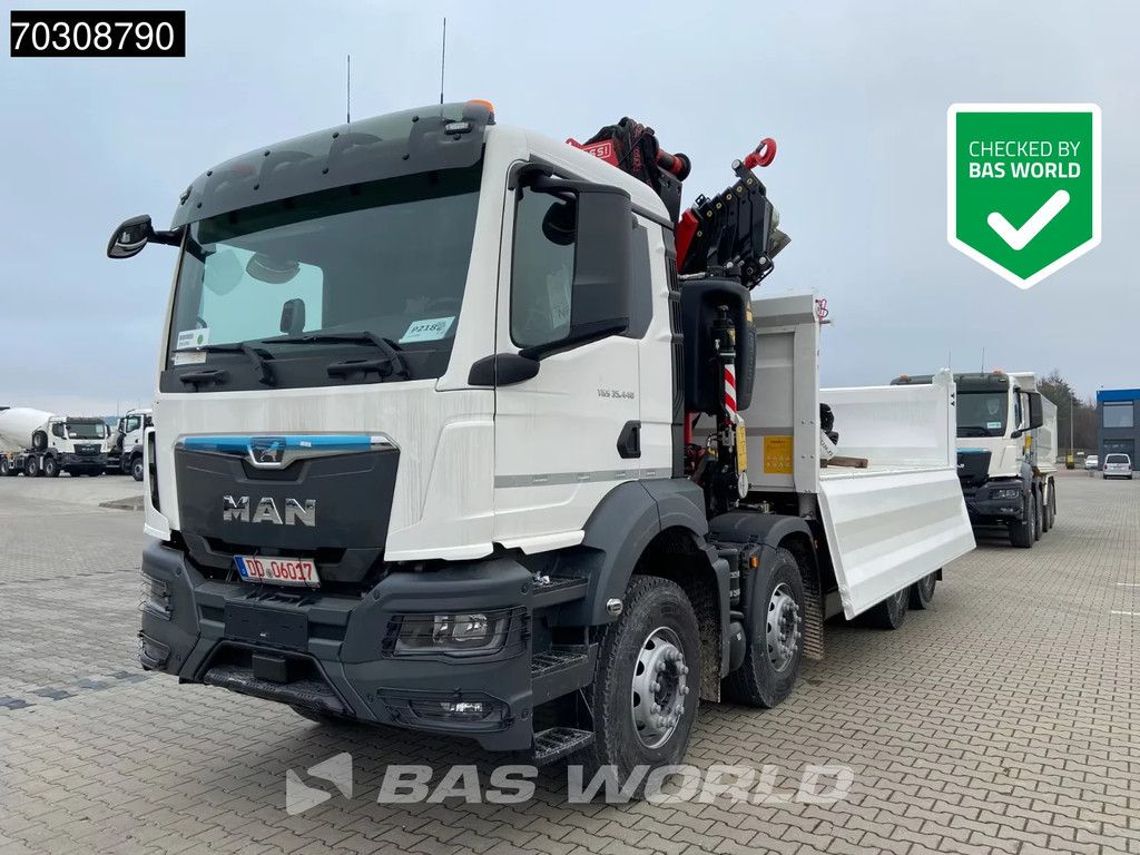 MAN TGS TGS 35.440 8X4 FASSI F365RA.2.26 E-DYNAMIC Crane 14m3 3-Way tipper Big-Axle Euro 6