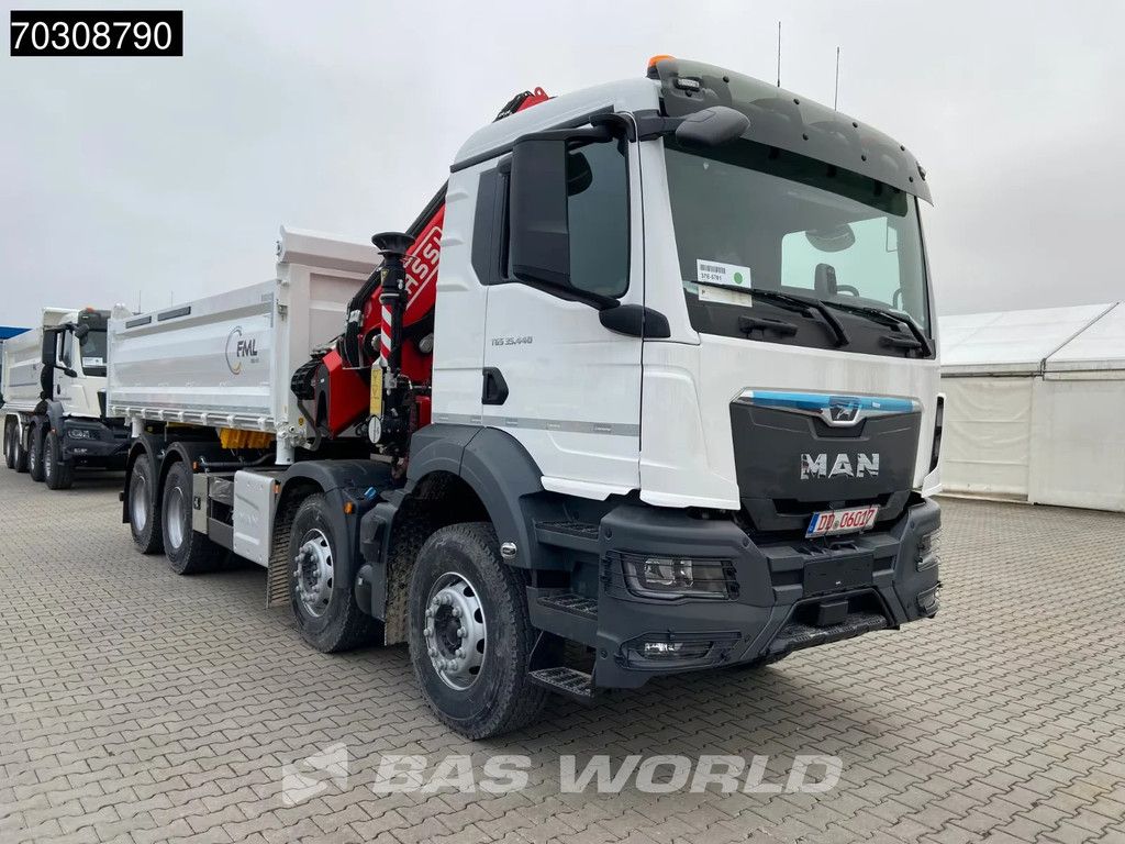 MAN TGS TGS 35.440 8X4 FASSI F365RA.2.26 E-DYNAMIC Crane 14m3 3-Way tipper Big-Axle Euro 6