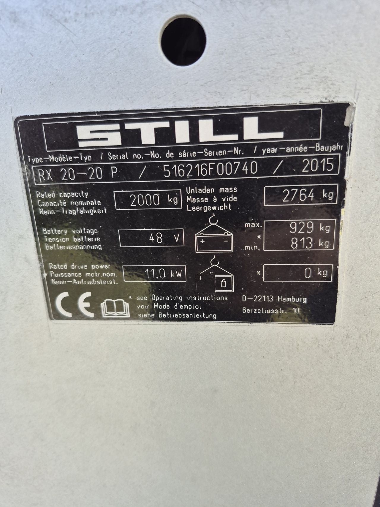 Still RX20-20P triplex sideshift 4.820 mm bj 2015 5615 uur