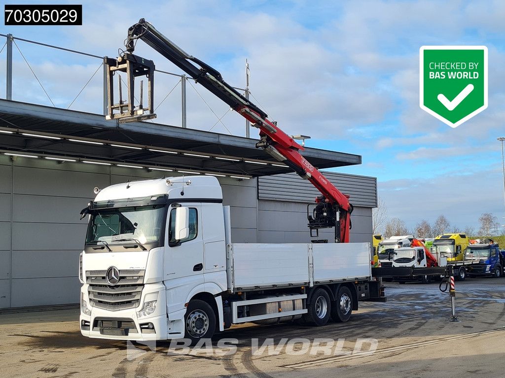 Mercedes Actros Actros 2745 6X2 Fassi F195AS.22 Kran Crane Lift+steering axle Automatic ACC Euro 6