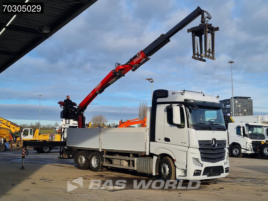 Mercedes Actros Actros 2745 6X2 Fassi F195AS.22 Kran Crane Lift+steering axle Automatic ACC Euro 6