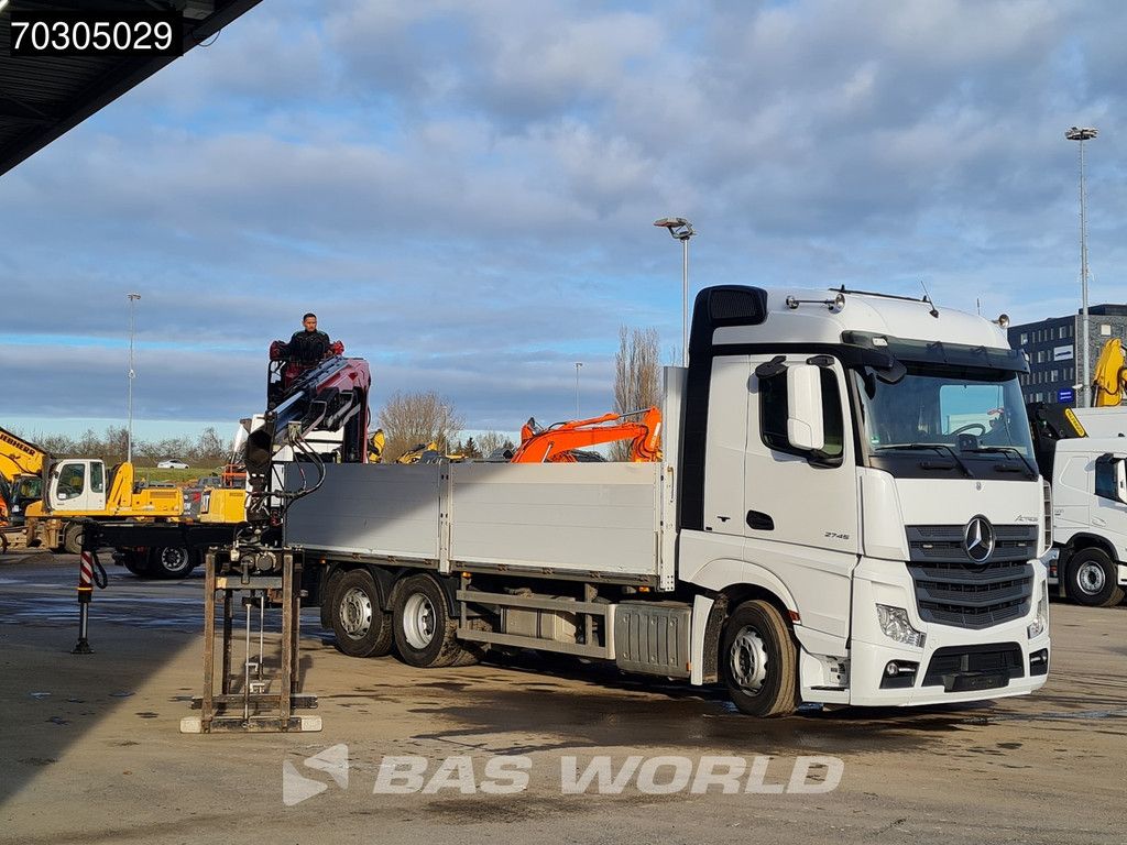 Mercedes Actros Actros 2745 6X2 Fassi F195AS.22 Kran Crane Lift+steering axle Automatic ACC Euro 6