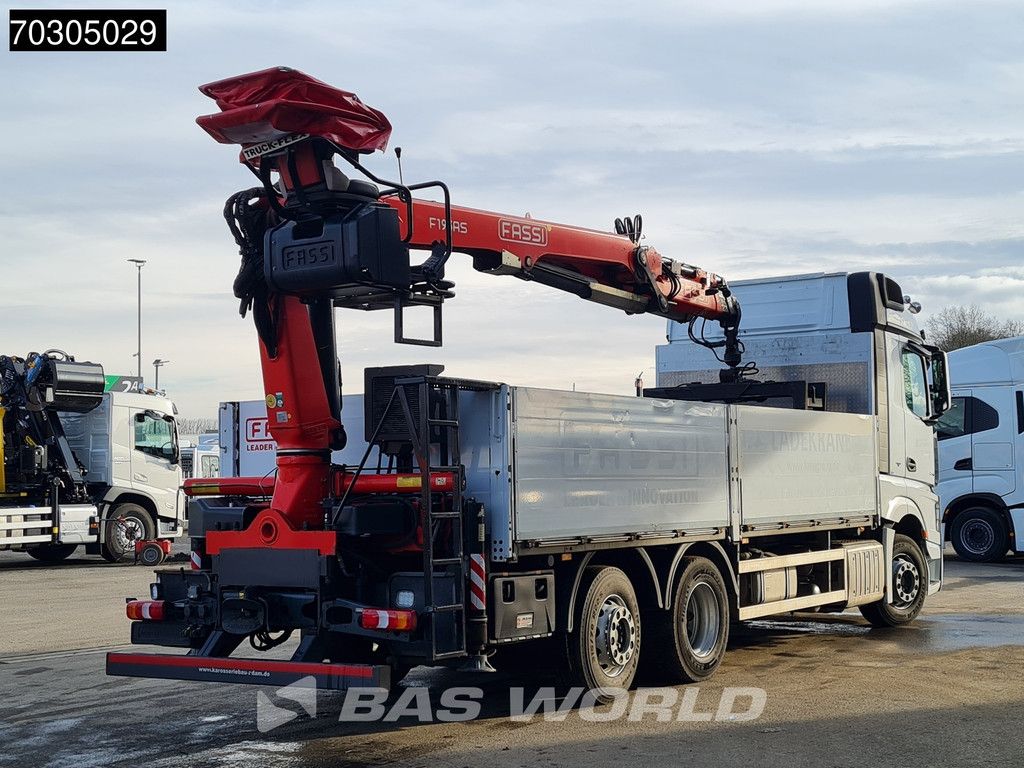 Mercedes Actros Actros 2745 6X2 Fassi F195AS.22 Kran Crane Lift+steering axle Automatic ACC Euro 6