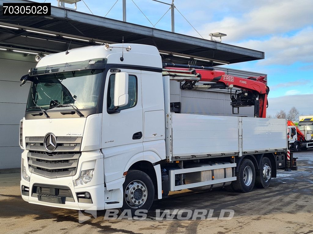 Mercedes Actros Actros 2745 6X2 Fassi F195AS.22 Kran Crane Lift+steering axle Automatic ACC Euro 6
