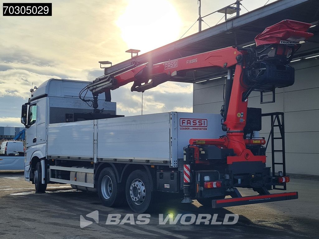 Mercedes Actros Actros 2745 6X2 Fassi F195AS.22 Kran Crane Lift+steering axle Automatic ACC Euro 6