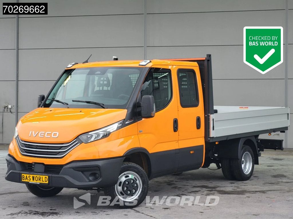 Iveco Daily 35C21 3.0 210PK 2025model Dubbel Cabine Open laadbak 3.5t Trekhaak CarPlay ACC LED Pritsche Pickup Airco Dubbel cabine Trekhaak