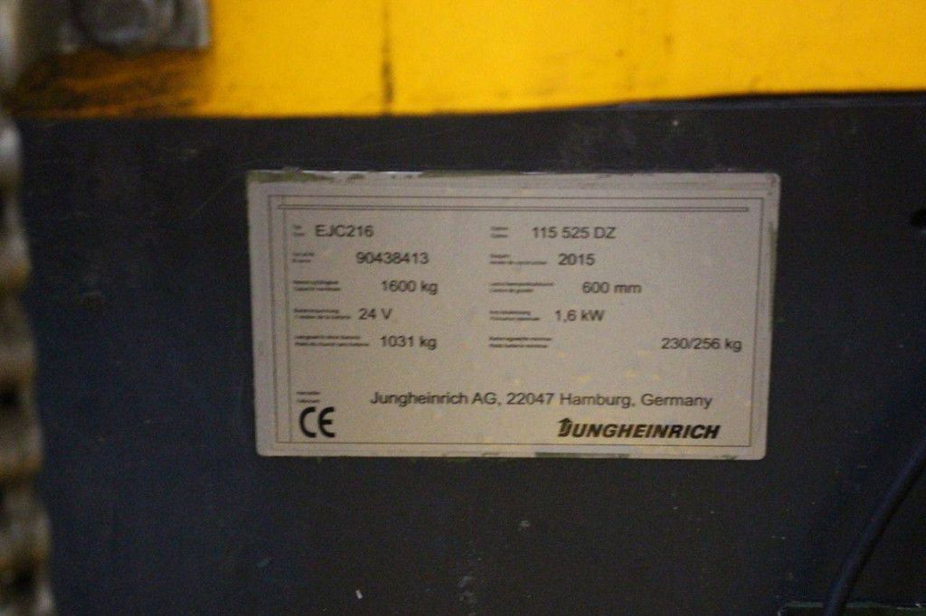 Stacker Jungheinrich EJC 216 Electric 1600kg 5.25m 2015