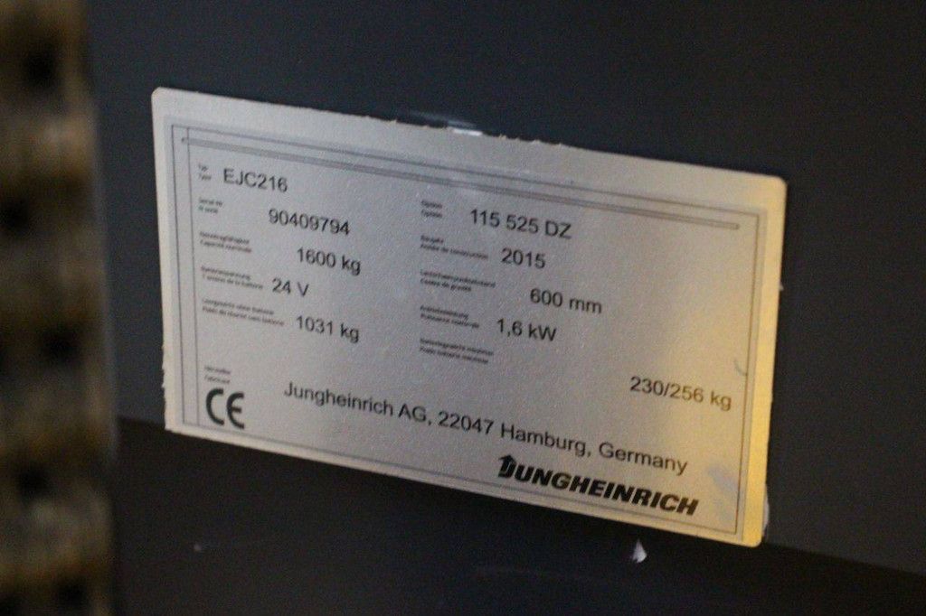 Stapler Jungheinrich EJC 216 Elektro 1600 kg 5,25 m 2015