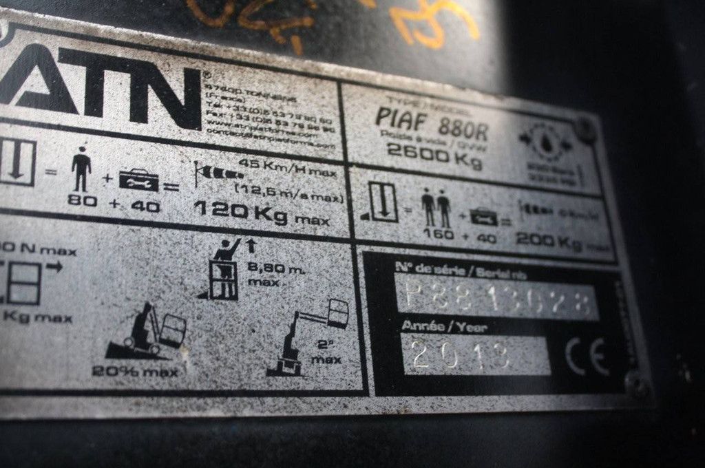 Mastlift ATN PIAF 880R Elektrisch 8,8 m 2013