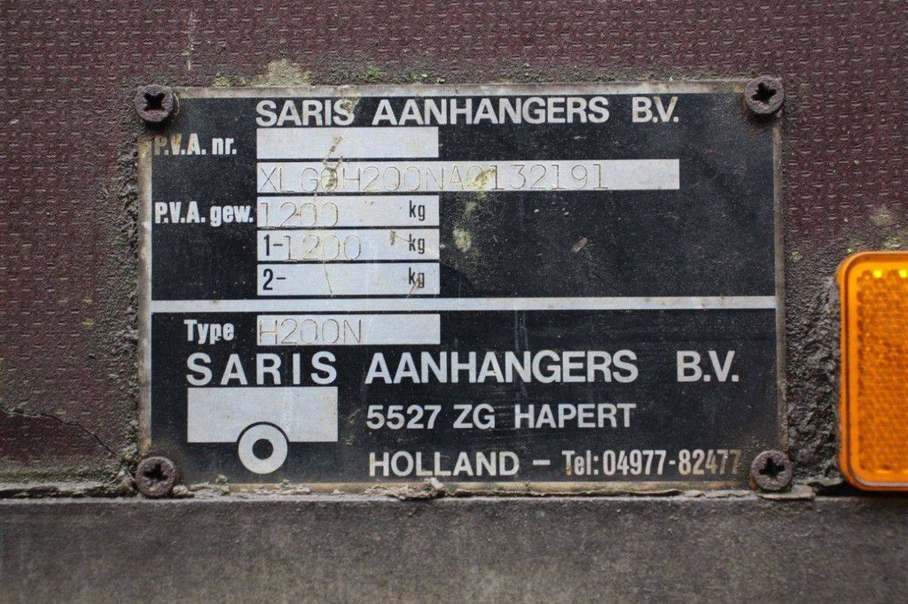 Anhänger Saris H 200 N 1200kg 1992