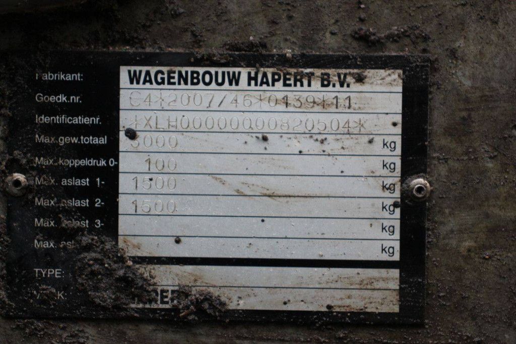 Aanhangwagen Hapert AL 3000kg 2020