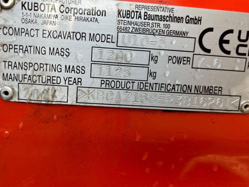 Kubota U10-5 Tiltman med 2 skovle