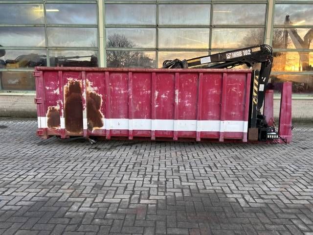 Haakarmsystem met kraan Hiab 102
