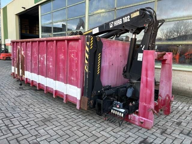 Haakarmsystem met kraan Hiab 102