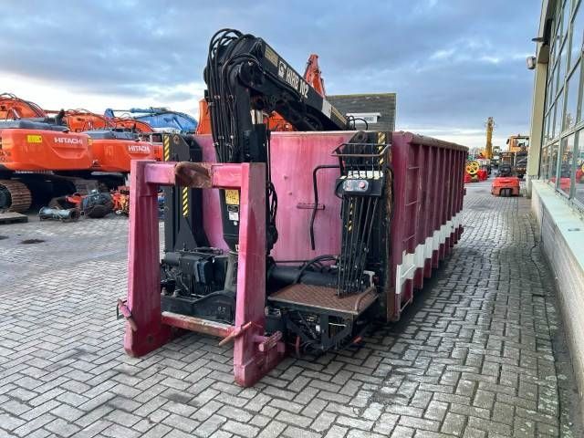 Haakarmsystem met kraan Hiab 102