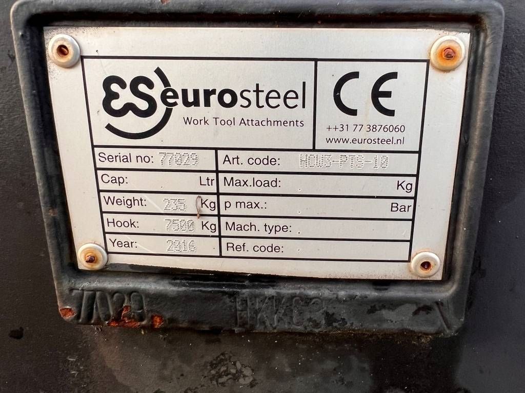 Eurosteel Tiltcoupler Powertilt PT10 - CAT 320 - 323