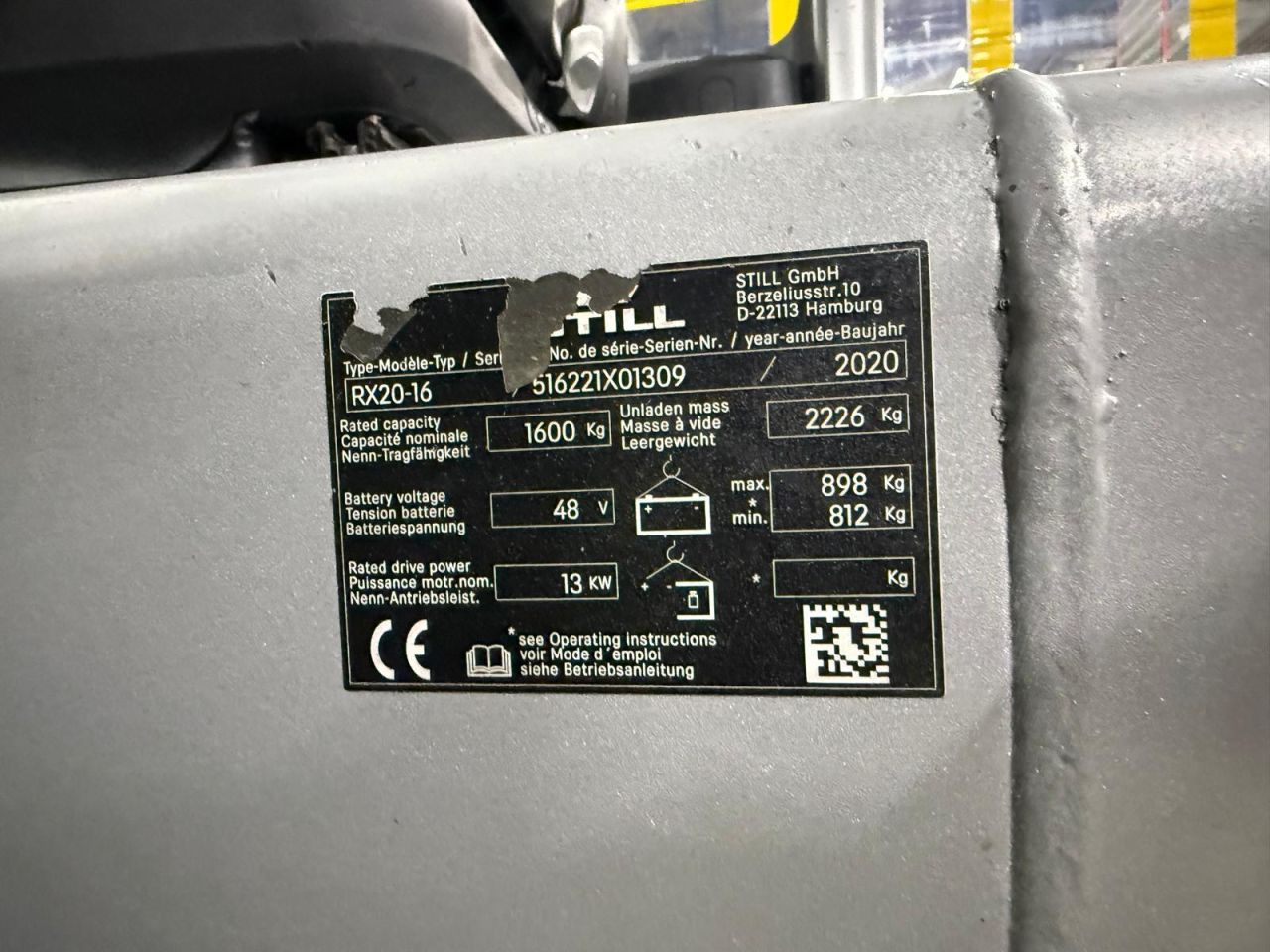 Still RX 20-16 bj 2020 3600 uur hh 5250mm